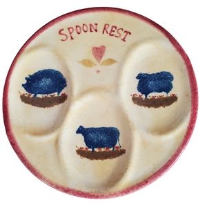 Spoon Rest Vintage Farm Animals Collectible